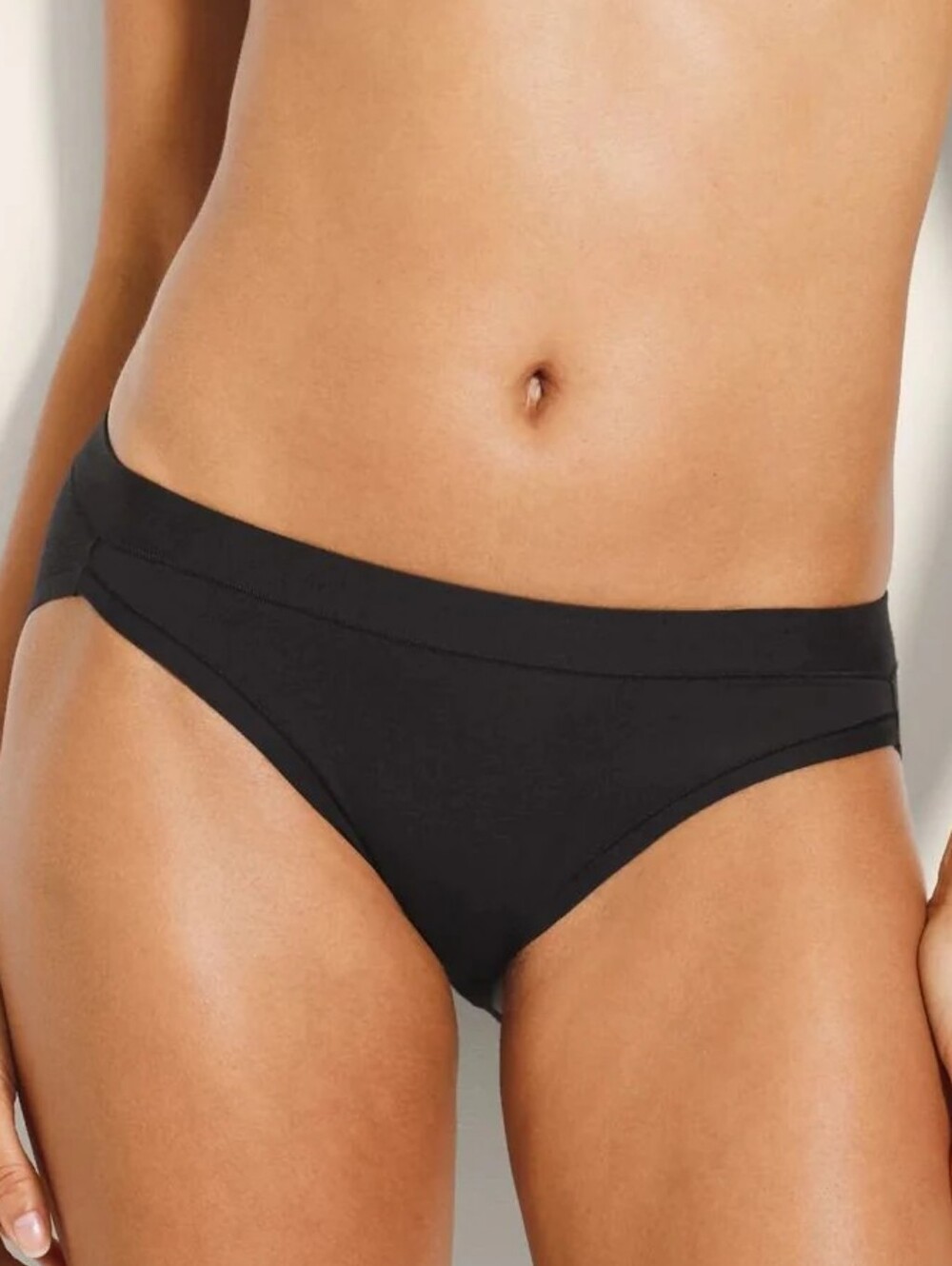 🕯NWT Soma Vanishing Edge Cotton Bikini Panty Black Size L